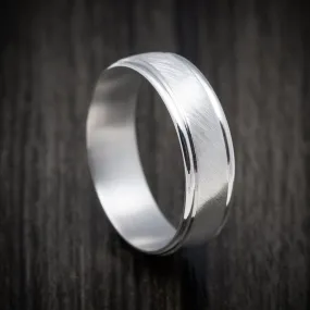 14K White Gold Classic Wedding Men's Band