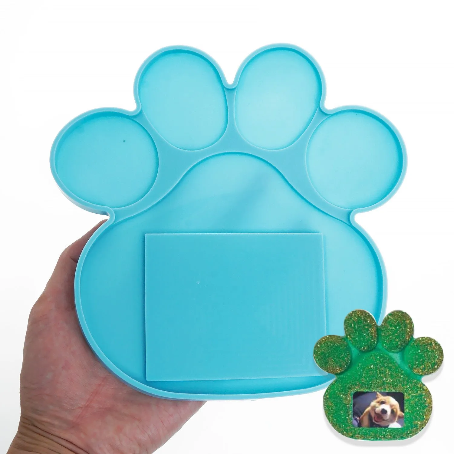 1PC Silicone Paw Monument Mold, Pet Dog Photo Frame Mold, Paw Frame Mold  10370150