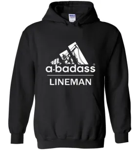 A Badass Lineman Shirts My Daddy Is A Lineman Shirt - Hoodie