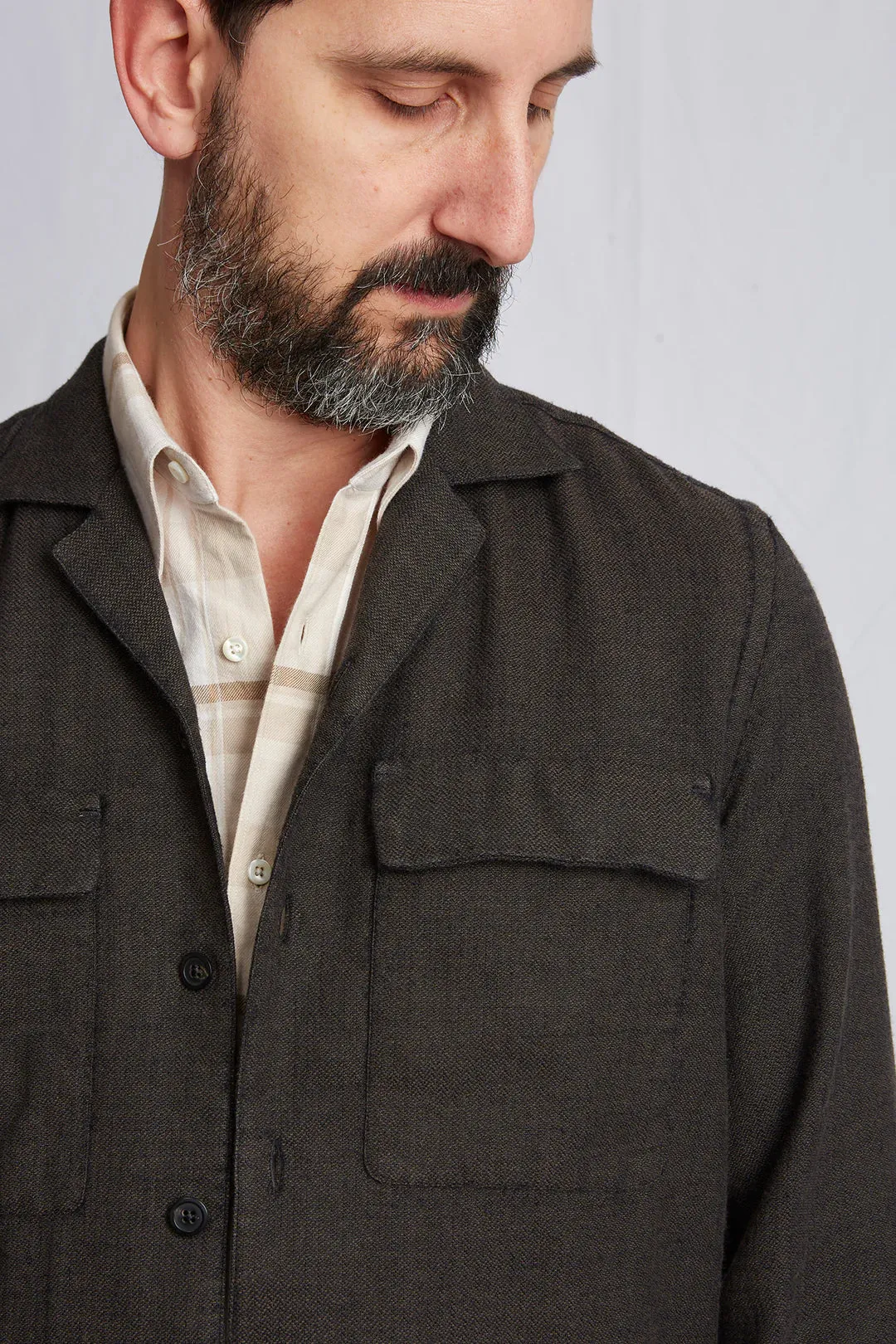 ABCL Brown Hemp Amedeo Overshirt