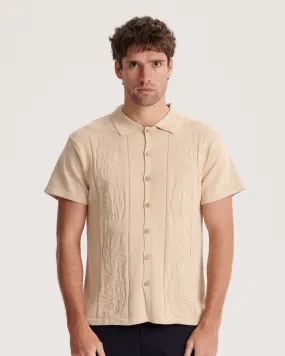 Access Knit Shirt - Oatmeal