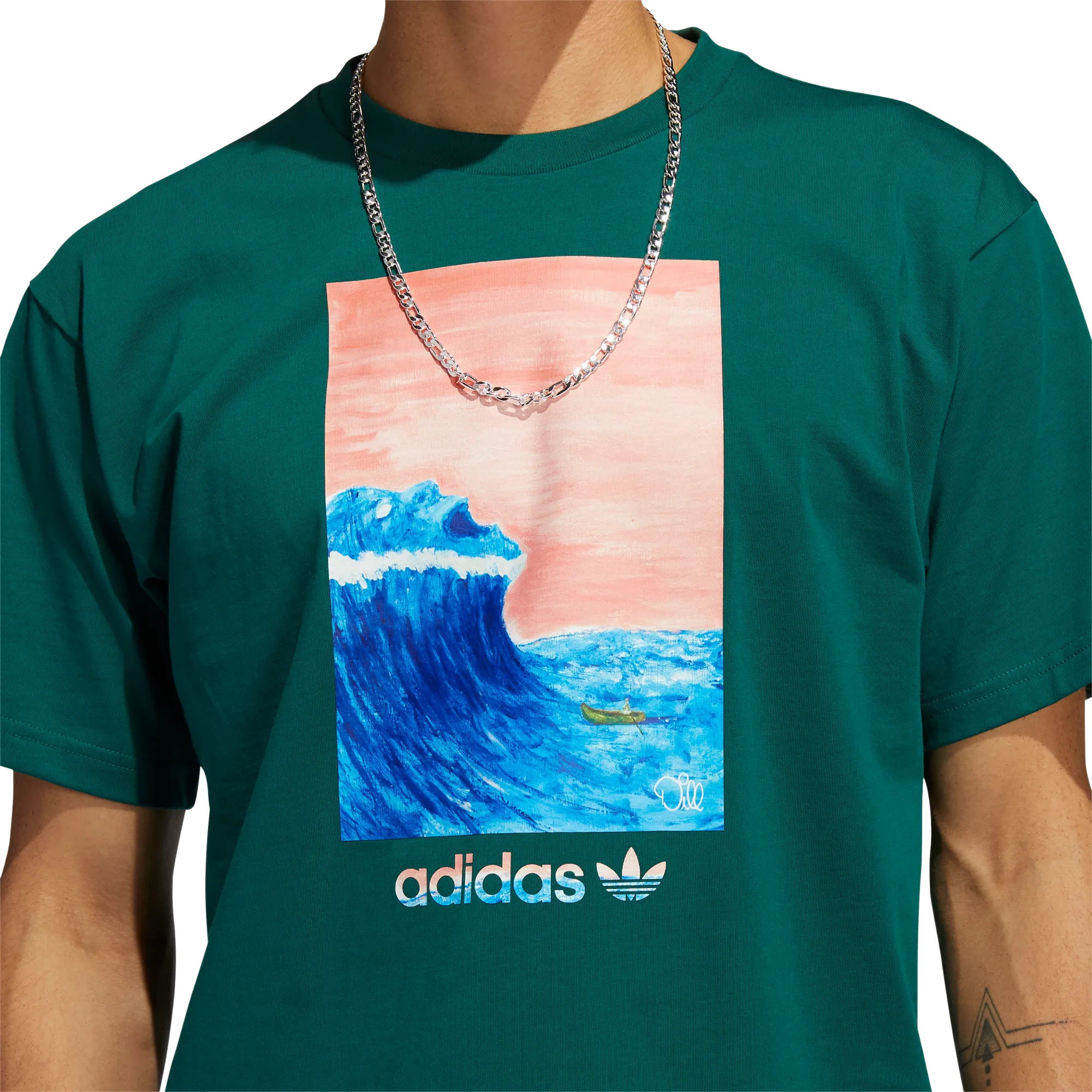 Adidas Jason Dill Graphic S/S Tee Collegiate Green/Multi