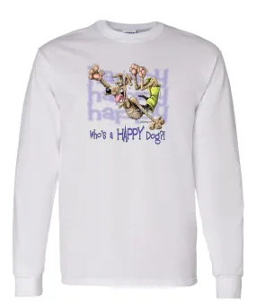 Airedale Terrier - Who's A Happy Dog - Long Sleeve T-Shirt