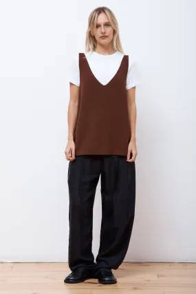 Bara Rib Vest Carob Brown