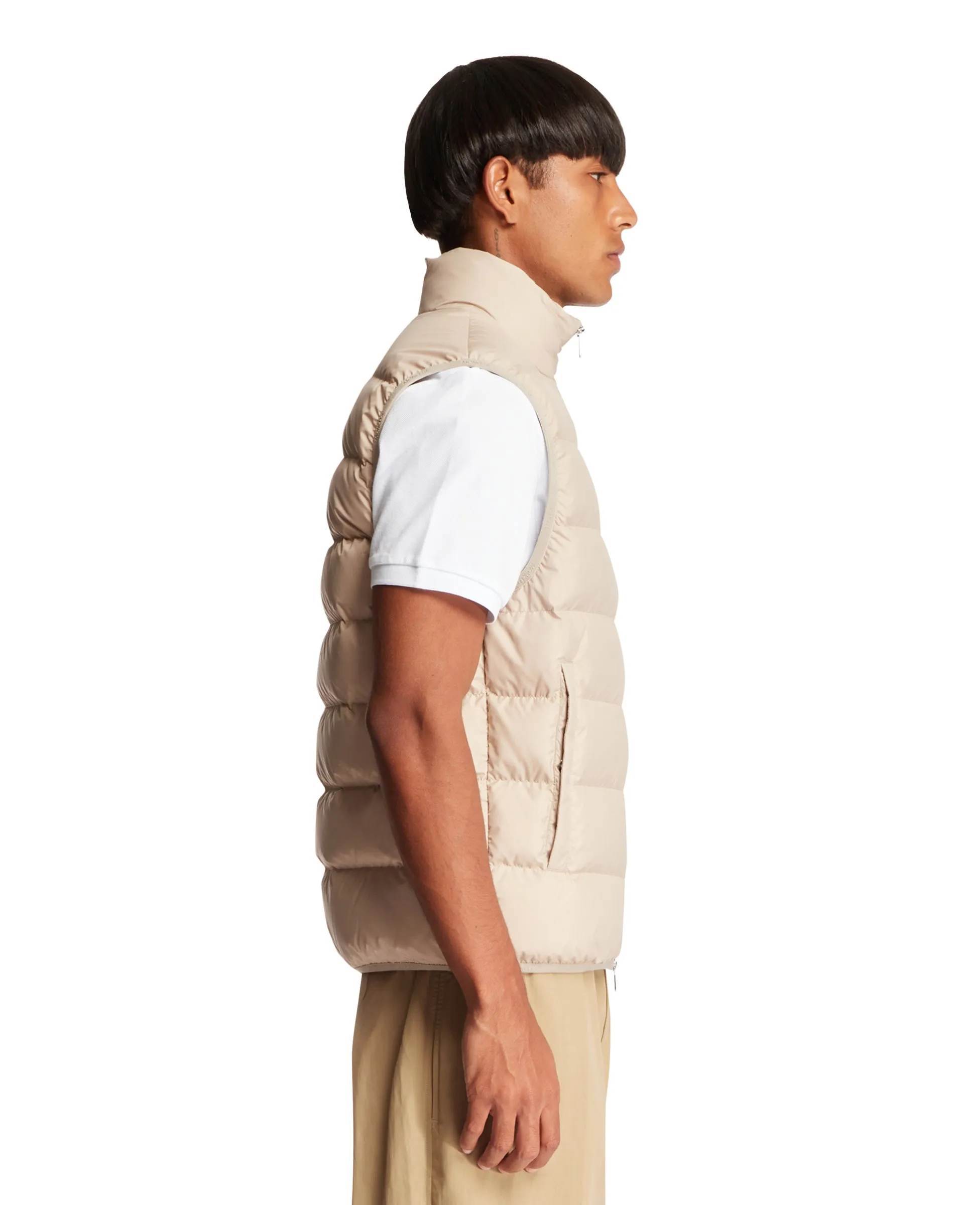 Beige Contrin Padded Vest