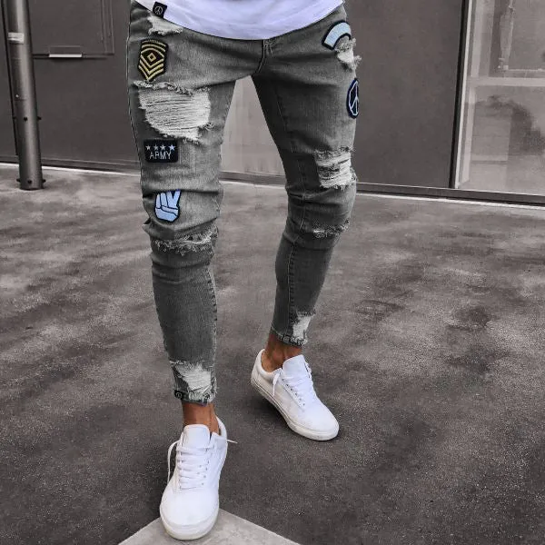 Biker Ripped Jeans Pant