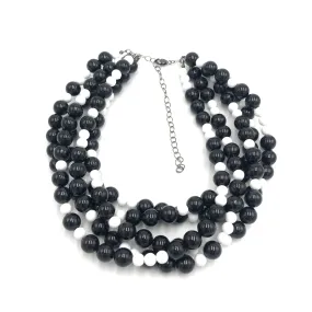 Black & White Checkerboard Sylvie Necklace