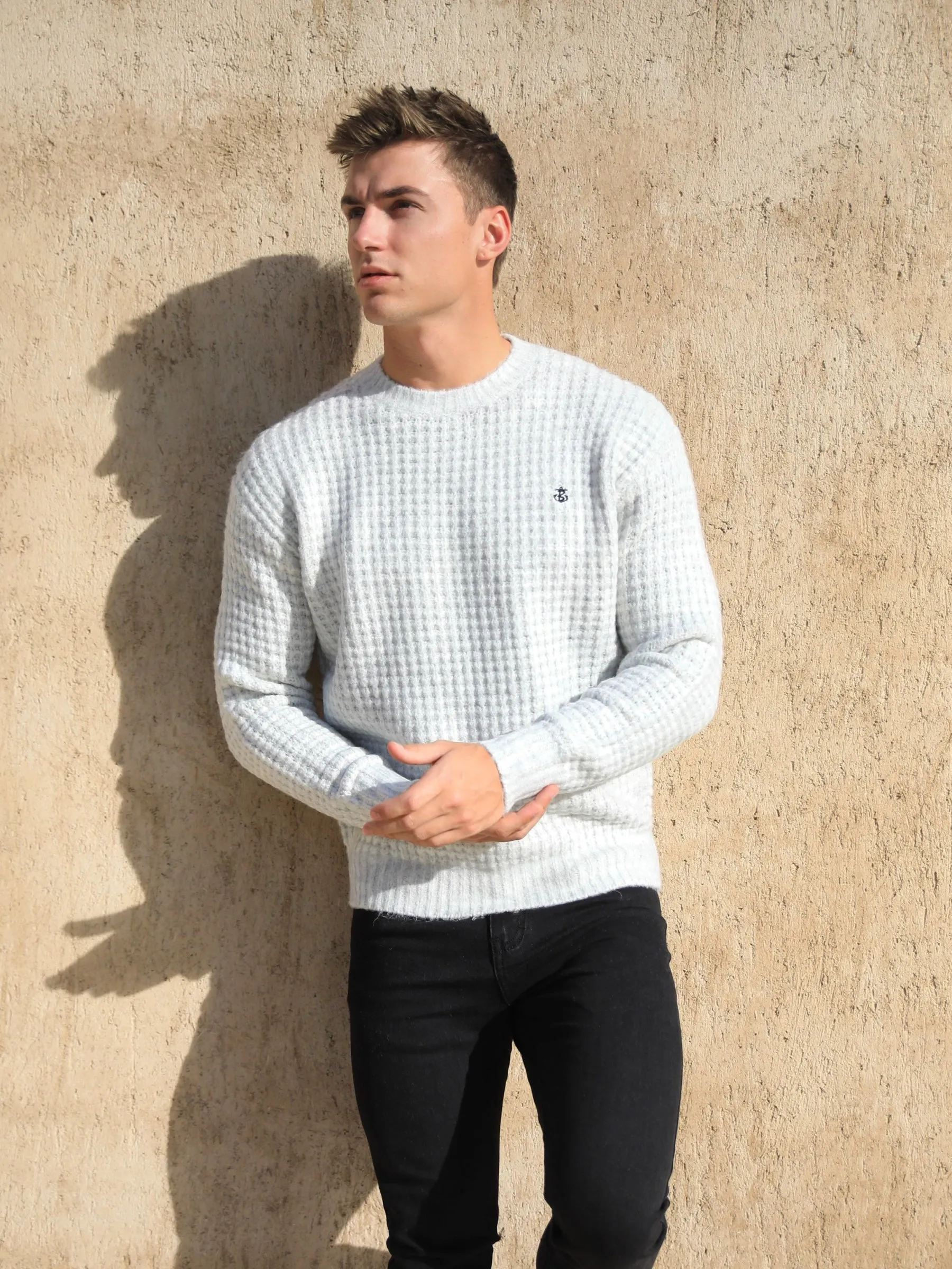 Burford Knit Jumper - Marl White