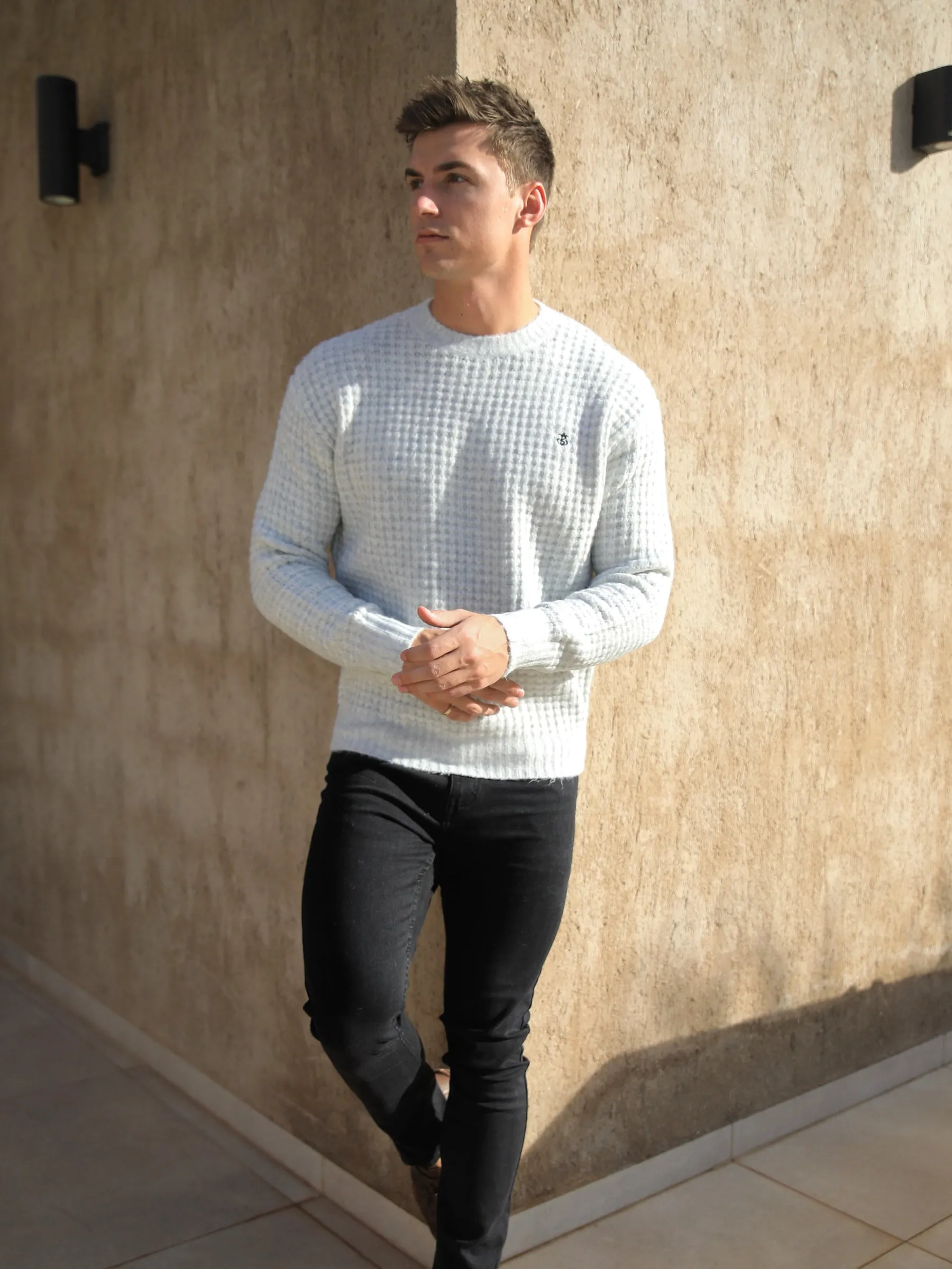 Burford Knit Jumper - Marl White