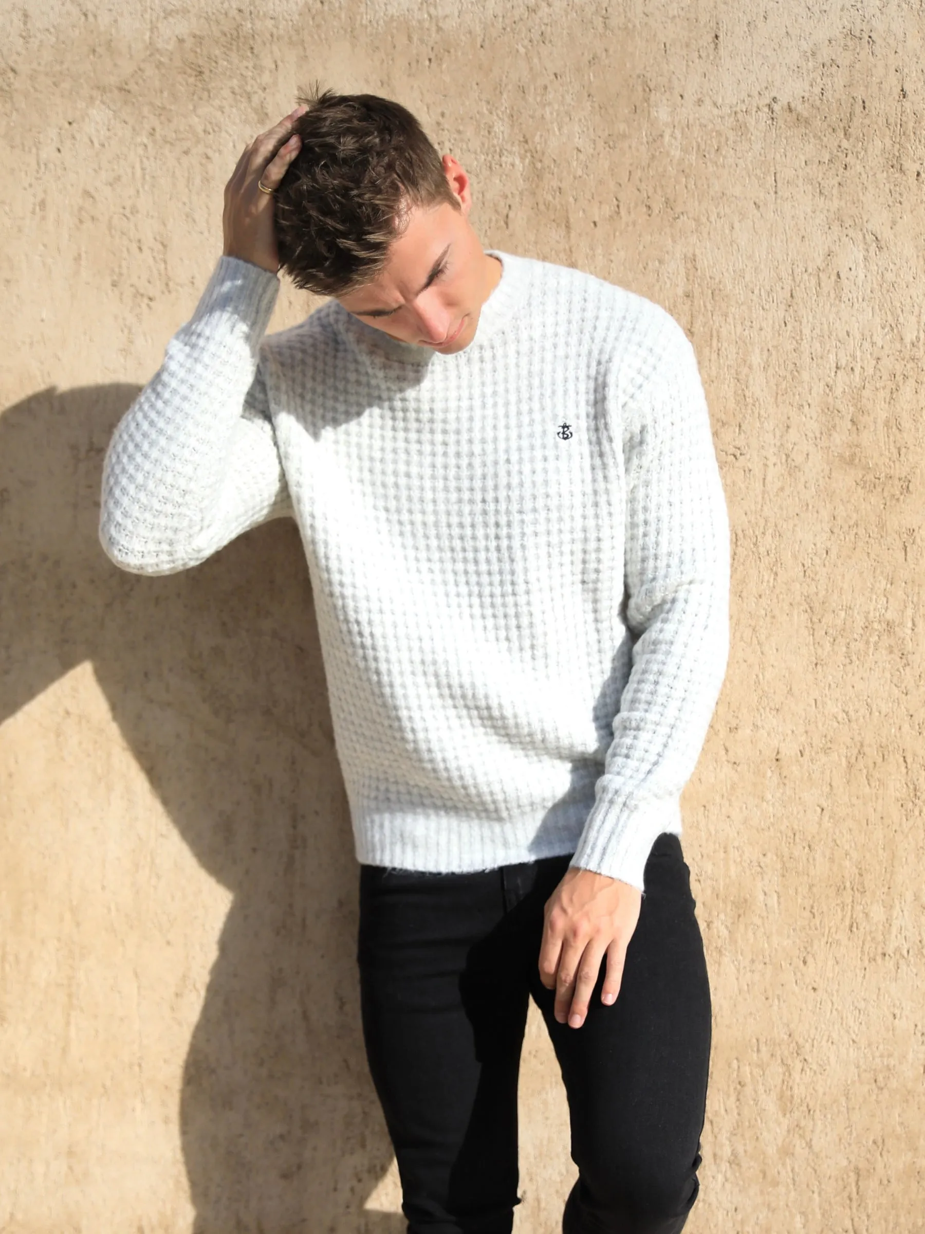 Burford Knit Jumper - Marl White