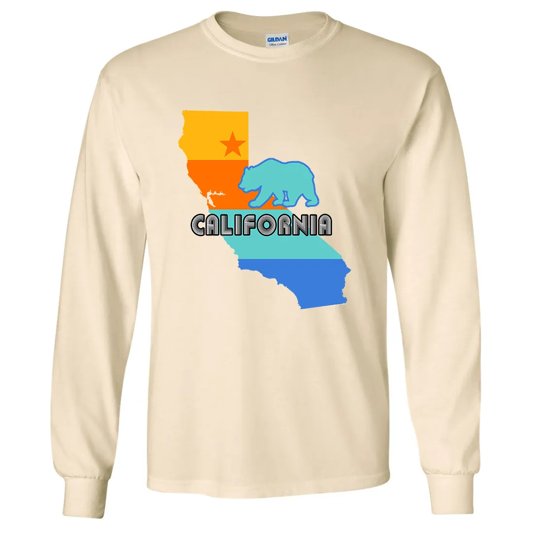 California Bear State Stripes Long Sleeve Shirt