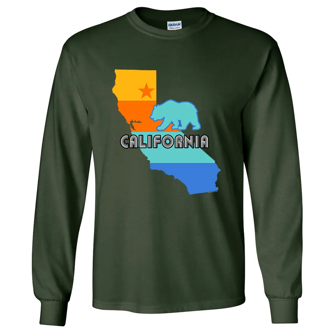 California Bear State Stripes Long Sleeve Shirt