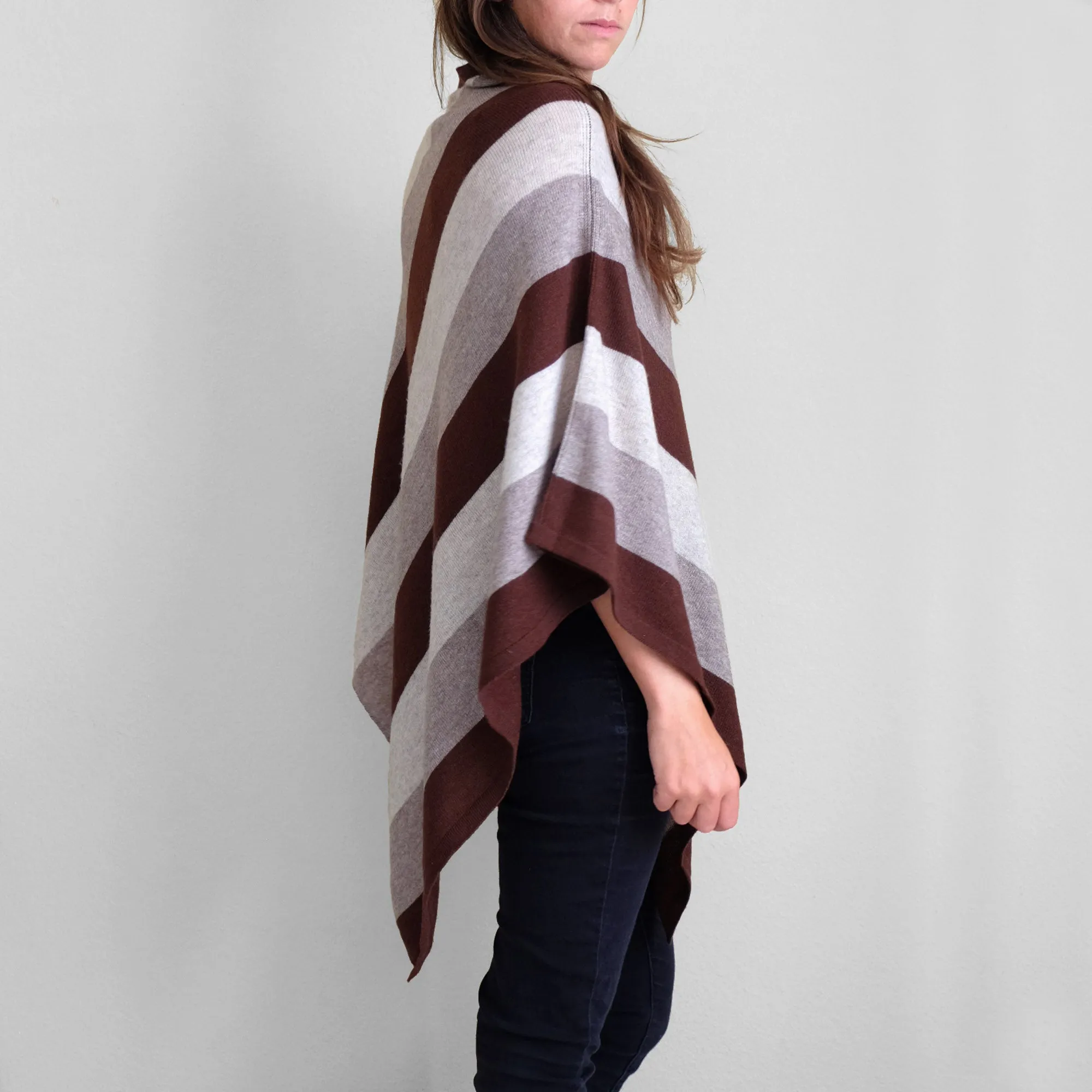 Cashmere Poncho - Café Latte