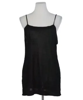 Chanel Black Sheer Tank Top sz 8