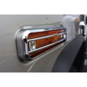 Chromed Side Indicator Surrounds for Hummer H2 2002 