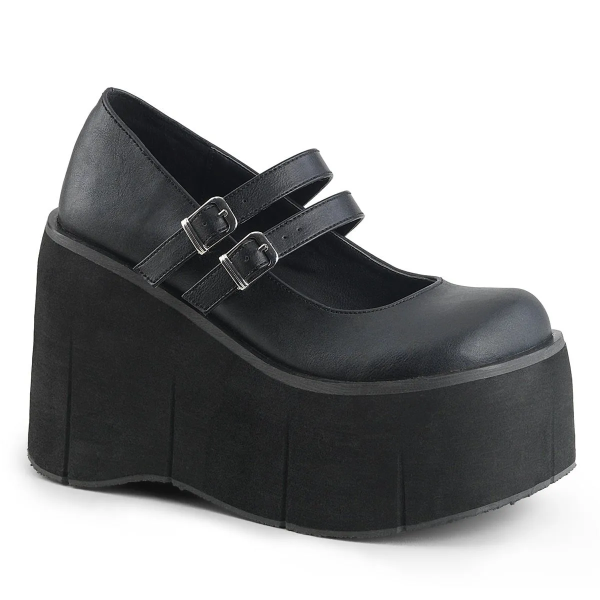 Demonia KERA-08 | Black Vegan Leather Mary Janes