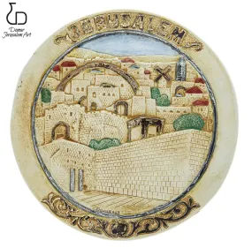 Domar Craftsmanship Art Old Jerusalem round plate 26 cm