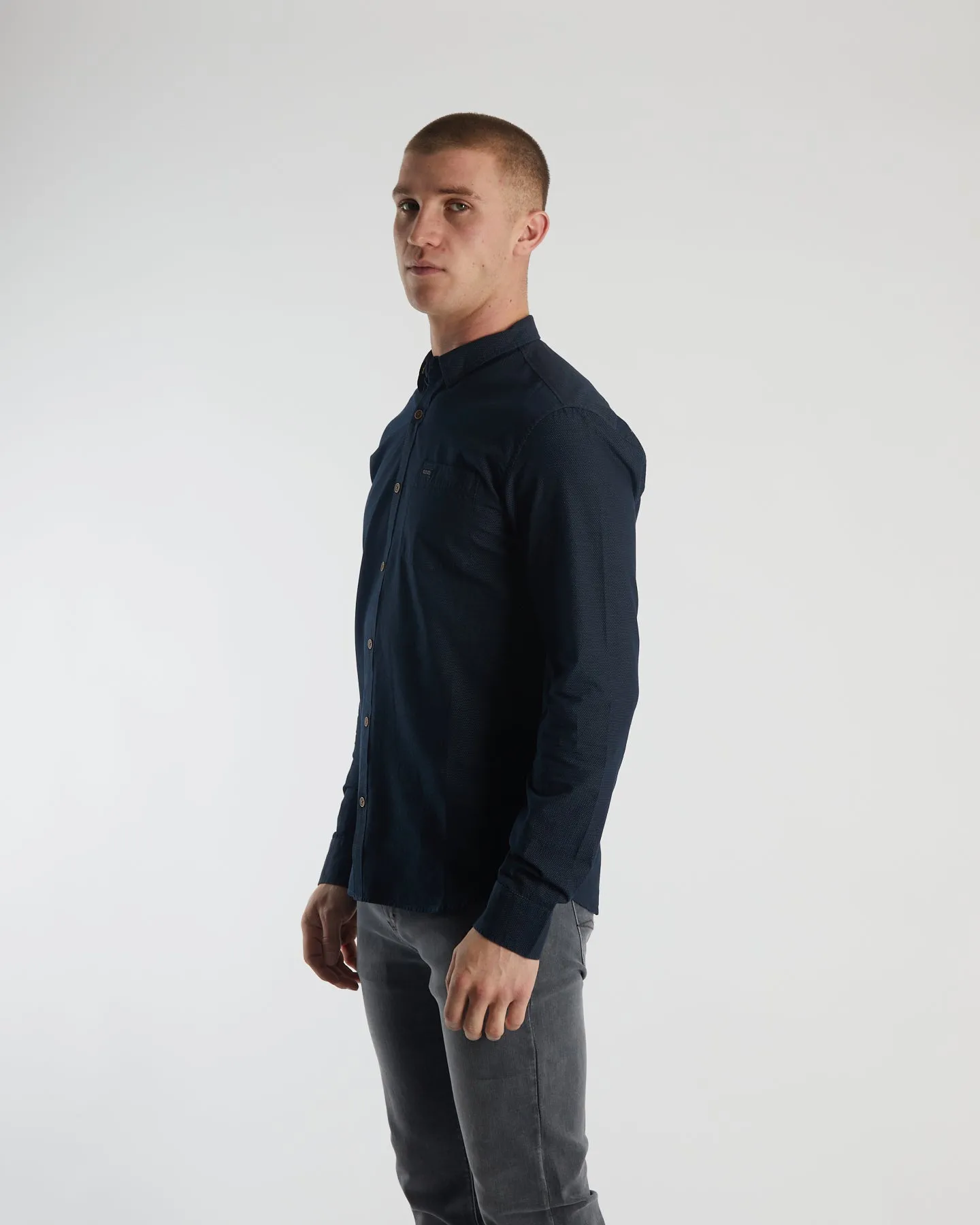 Drummer L/S Shirt North Navy