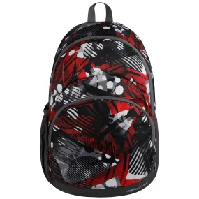 Dylan 15L Geometric Black Red Backpack