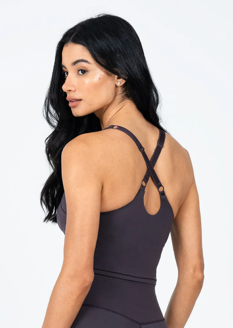 Elevate Touch Long Line Bra Espresso