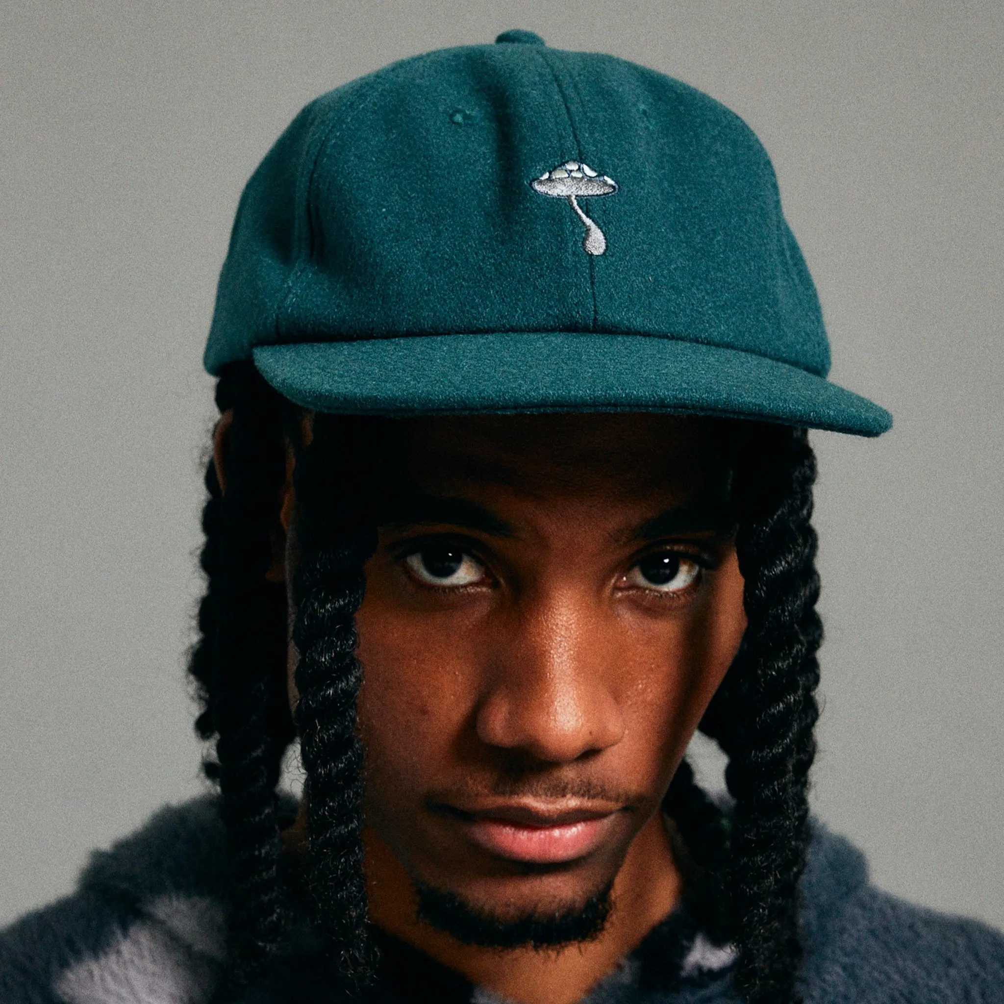 Euphoria Wool Velcro 6 Panel Hat (Alpine Green)