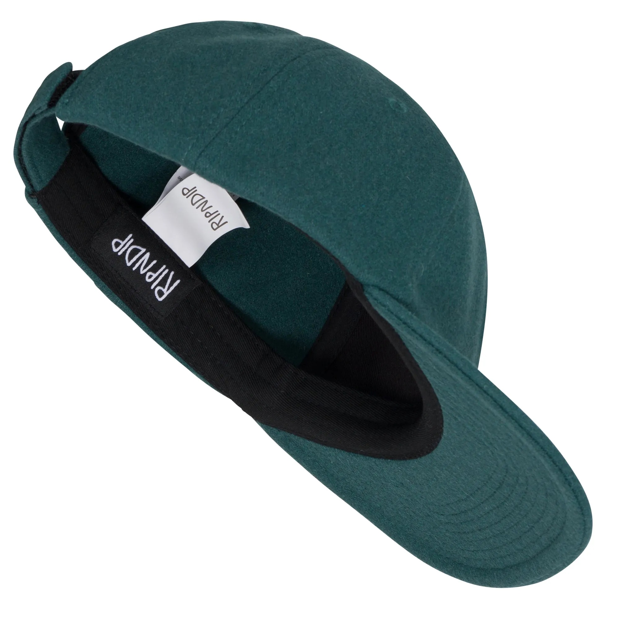 Euphoria Wool Velcro 6 Panel Hat (Alpine Green)