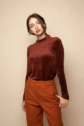 eva long sleeve top brown <br> by Frisur