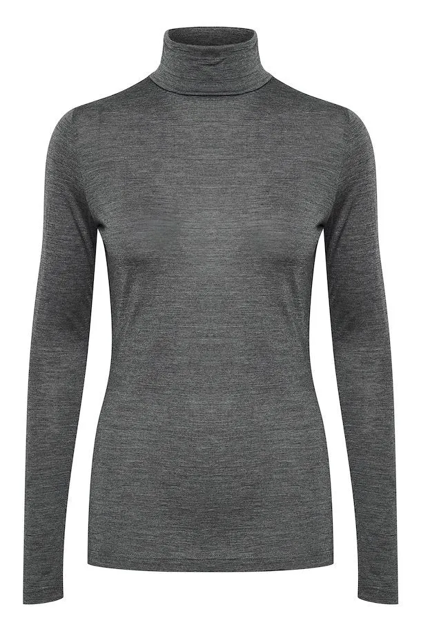 EW The Dgrey Melange Rollneck Top