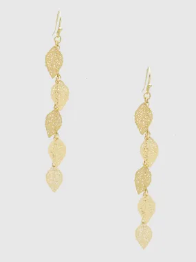 Falling Leaves Filigree Earrings (Golden Leaves)