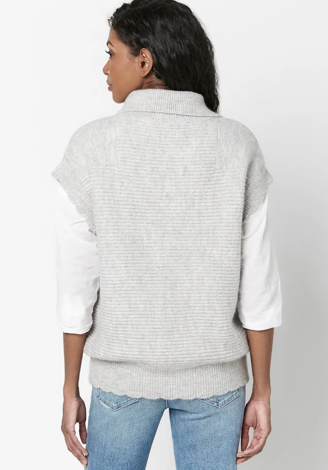 Funnel Neck Larissa Sweater Vest - SW0535F