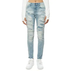 Heavy Ripoff Semi Basic Denim Pants - Speckle Blue