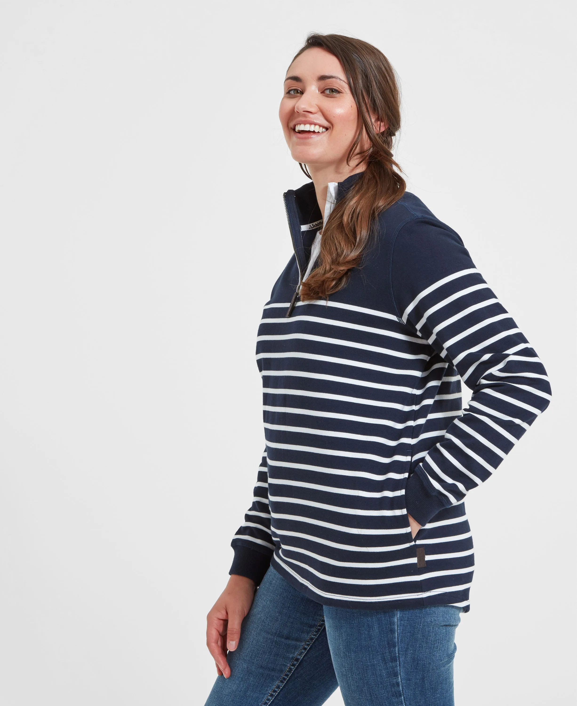 Hope Cove Sweatshirt - Navy Stripe