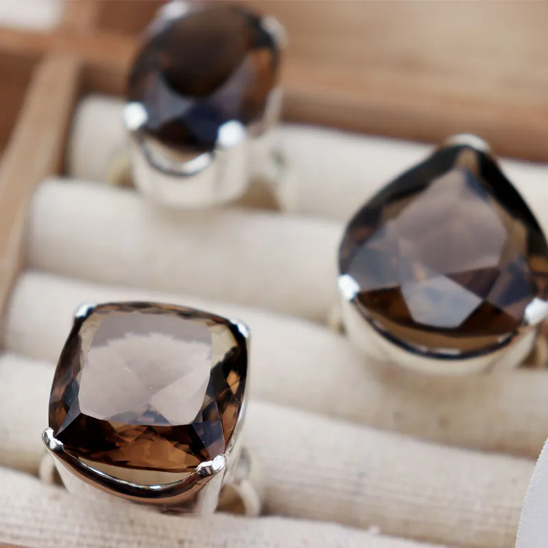 Indiana Smoky Quartz Chunky Ring