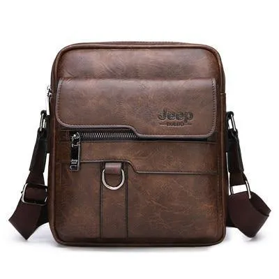 JEEP BULUO Man Leather Bag Shoulder Crossbody Bags For Men