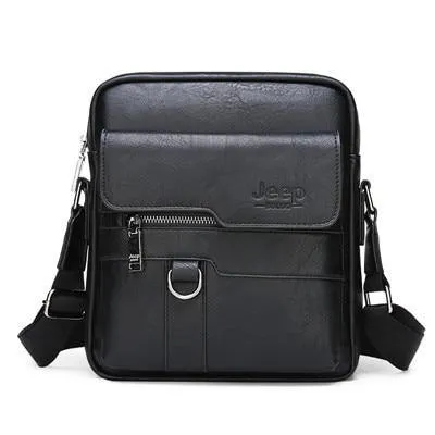 JEEP BULUO Man Leather Bag Shoulder Crossbody Bags For Men