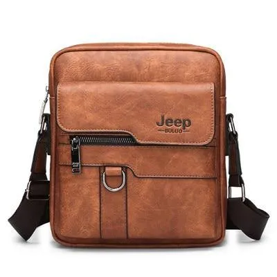 JEEP BULUO Man Leather Bag Shoulder Crossbody Bags For Men