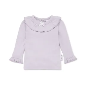 Lavender Pointelle Rib Top