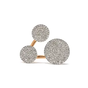 Lily Diamond Two Tone Ring in 18K White/Rose Gold