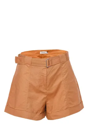 Lourie Hickory Belted Canvas Shorts