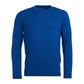 Maglione Barbour Cotone Leggero Blu Royal