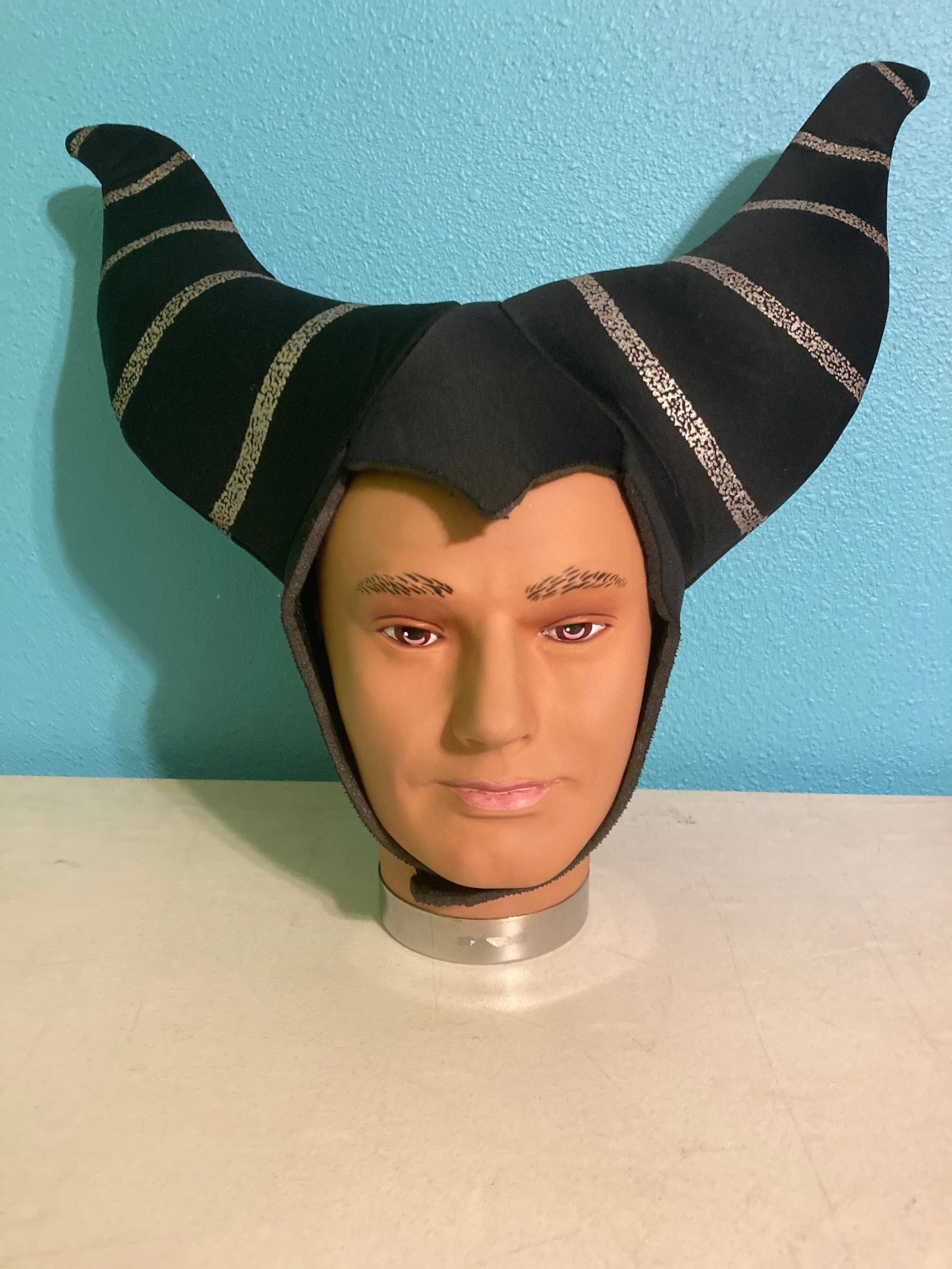 Maleficent Villain Sleeping Beauty Horns Soft Plush Hat - One Size Adult Costume