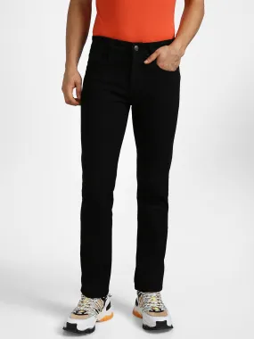 Men's Black Regular Fit Washed Stretchable Jeans