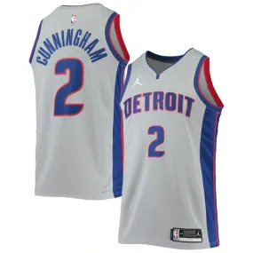 Men's Detroit Pistons Cade Cunningham Statement Edition Jersey - Gray