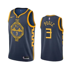 Men's Golden State Warriors Jordan Poole City Edition Jersey - Navy