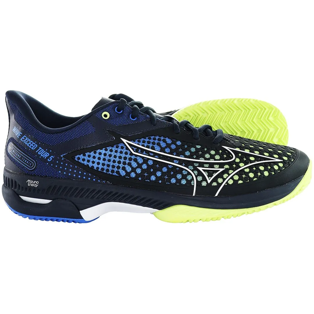 Mizuno Wave Exceed Tour 5 CC Mens Blue Tennis Trainers