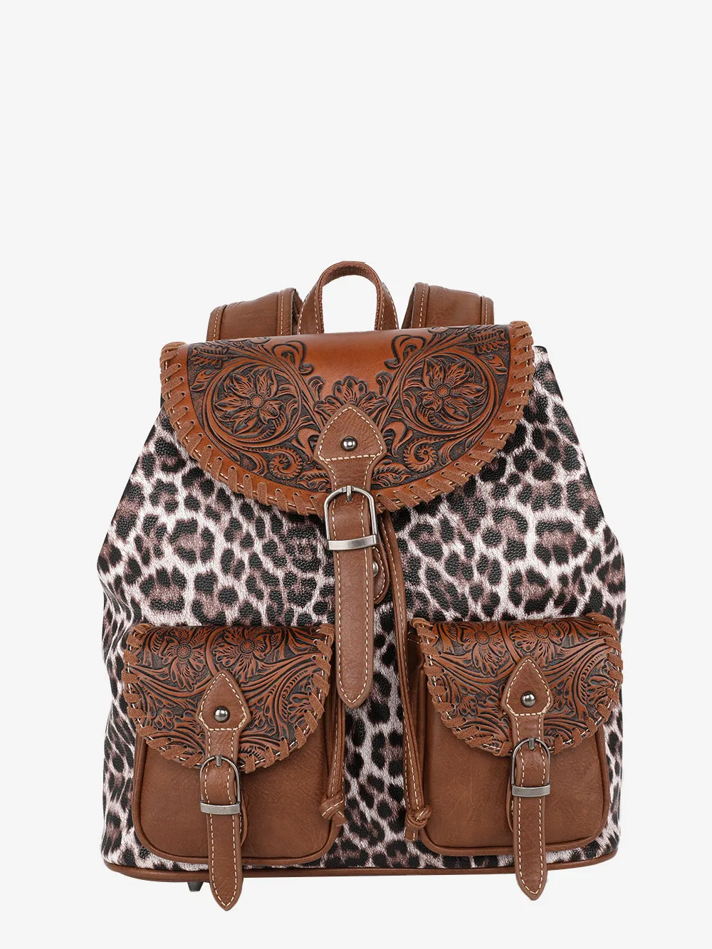 Montana West Floral Tooled Graphic Drawstring Backpack