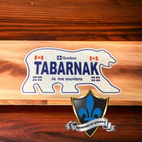 Montreal Tabarnak Quebec License Plate.