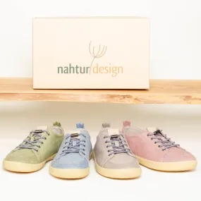 natürliche Barfußschuhe aus Bioleinen mit Kautschuksohle "Sommer"