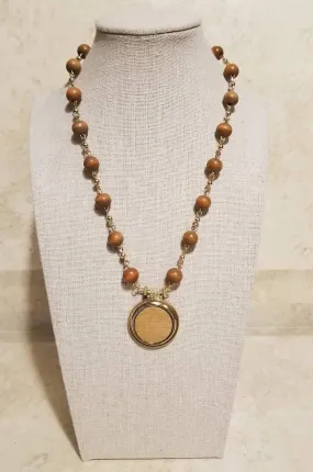 Paparazzi Soulful Sunrise - Gold Wood Necklace