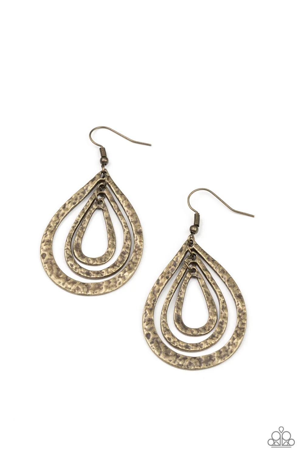 Plains Pathfinder - Brass  Paparazzi Earrings